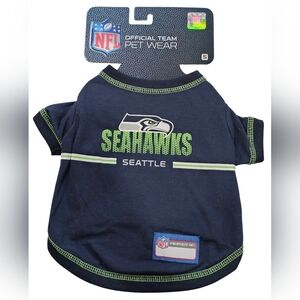 NFL Seattle Seahawks Pet Wear Jersey - Navy and Green